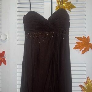 Long Elegant Dark Brown Dress